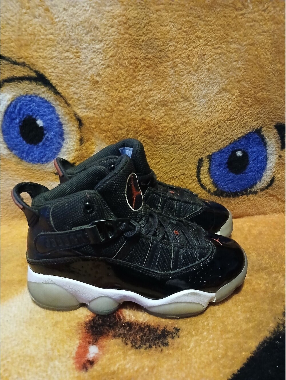 Jordan 6 Rings Black/Red Kids' Basketball Shoes Size 11C